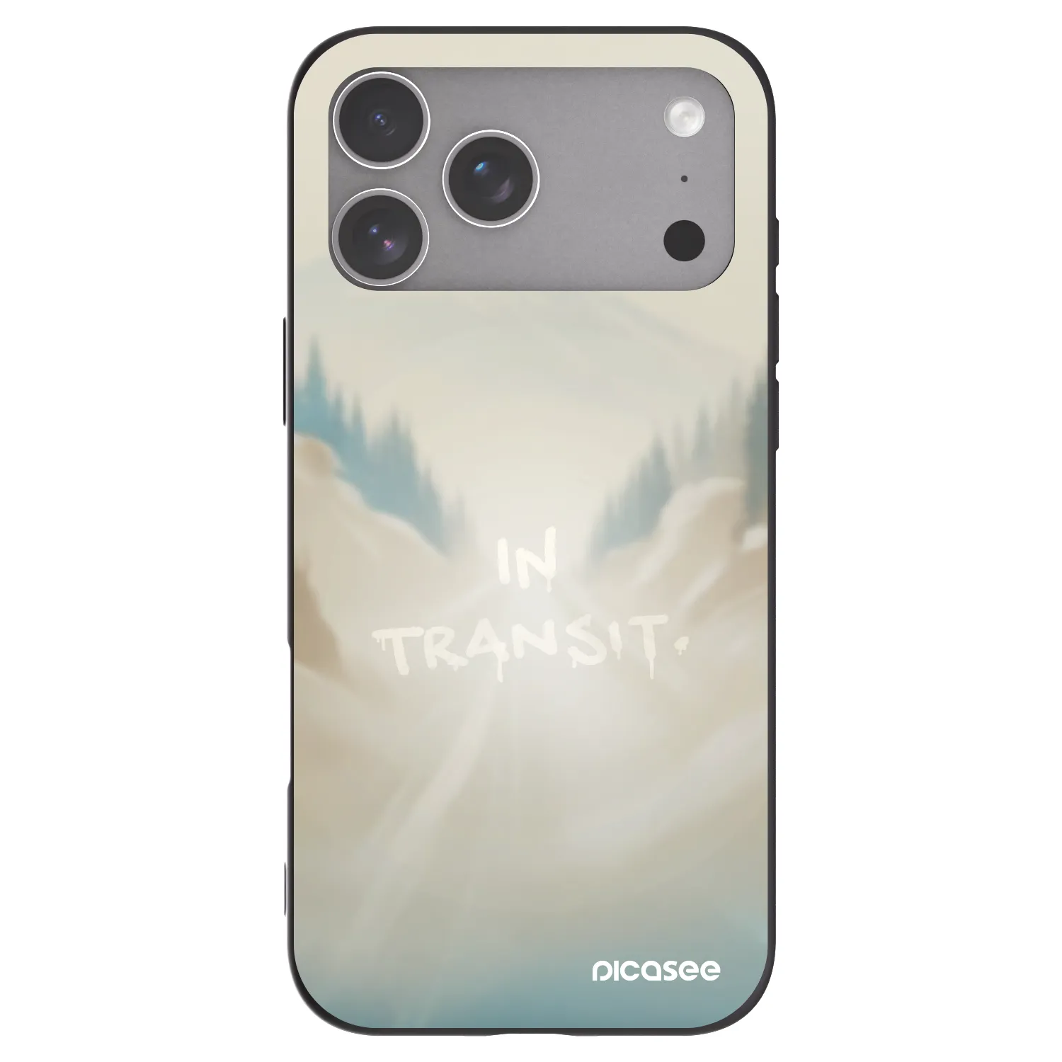 Picasee silikonowe czarne etui na Apple iPhone 18 Pro Max - IN TRANSIT