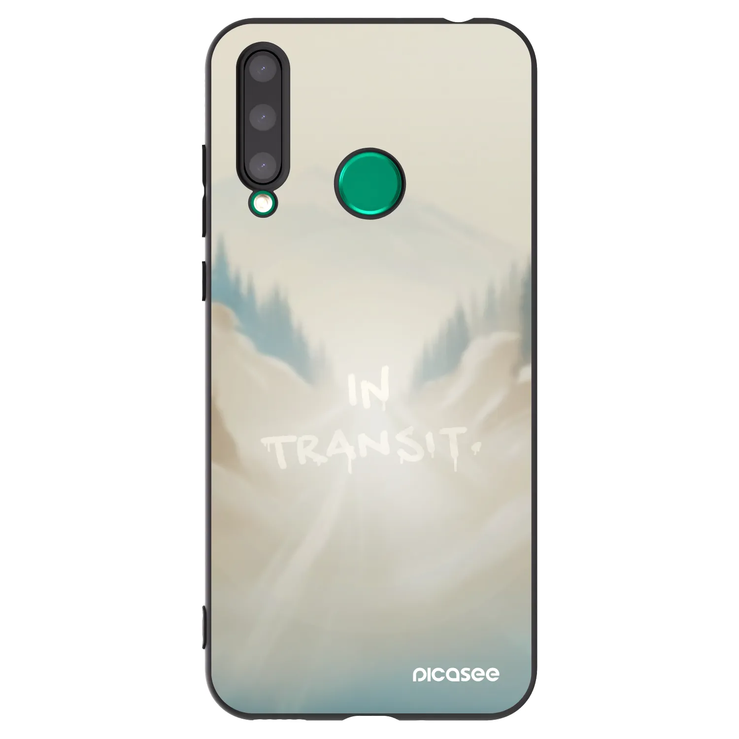 Picasee silikonowe czarne etui na Honor 20 Lite - IN TRANSIT