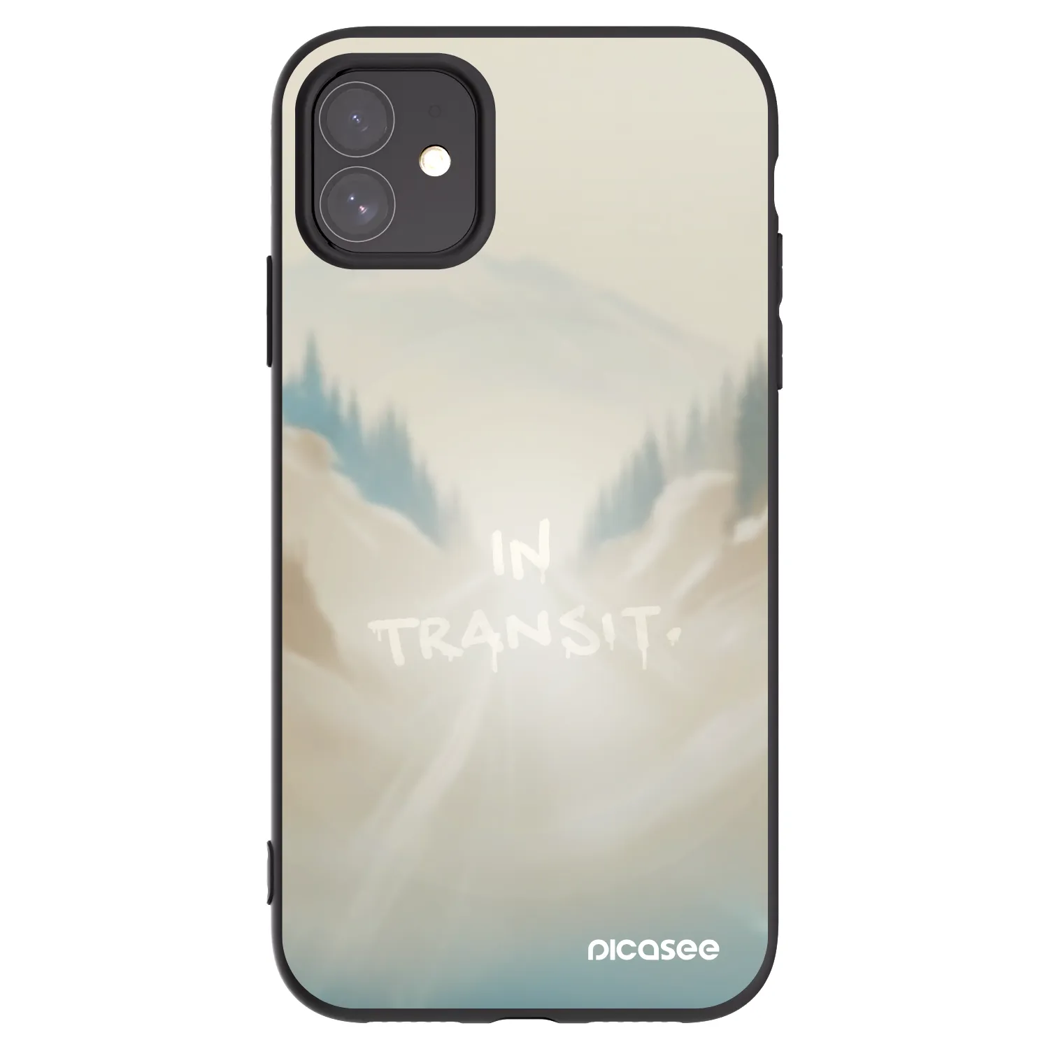Picasee silikonowe czarne etui na Apple iPhone 11 - IN TRANSIT