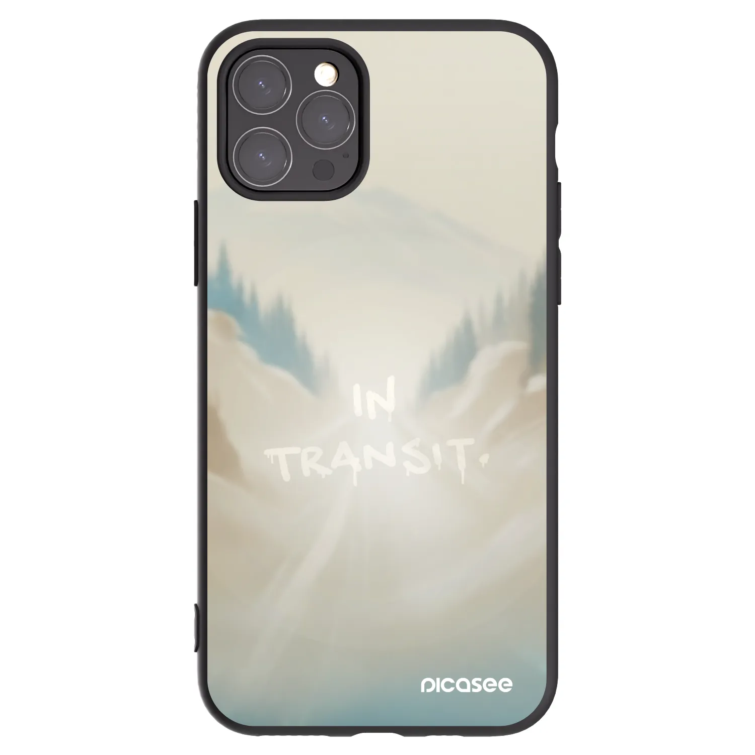 Picasee silikonowe czarne etui na Apple iPhone 11 Pro - IN TRANSIT