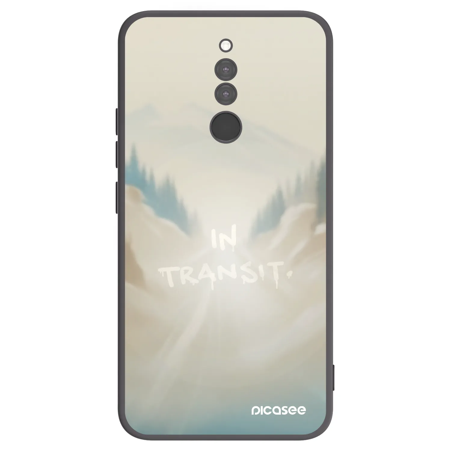 Picasee silikonowe czarne etui na Xiaomi Redmi 8 - IN TRANSIT