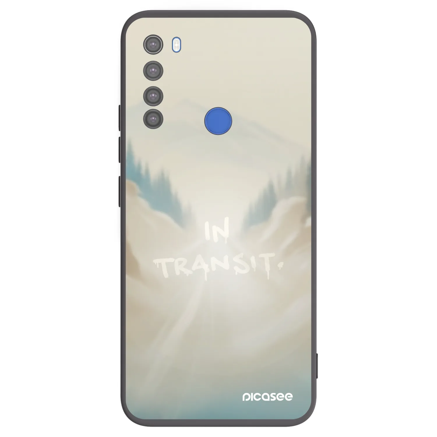 Picasee silikonowe czarne etui na Xiaomi Redmi Note 8T - IN TRANSIT