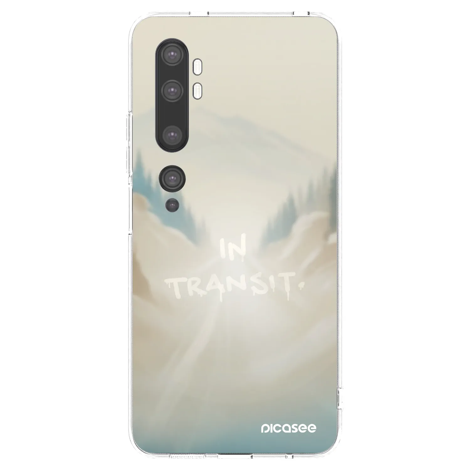 Picasee silikonowe przeźroczyste etui na Xiaomi Mi Note 10 (Pro) - IN TRANSIT
