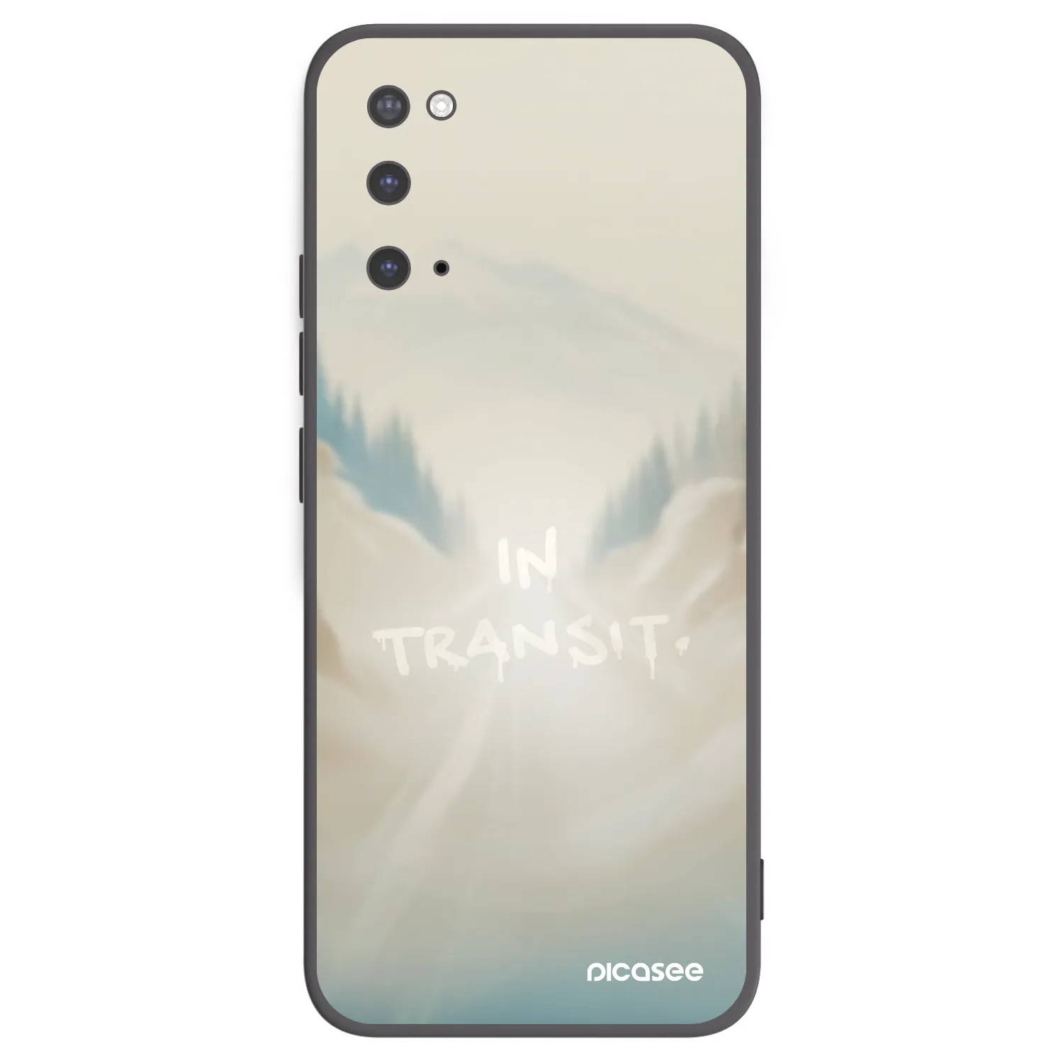 Picasee silikonowe czarne etui na Samsung Galaxy S20 G980F - IN TRANSIT