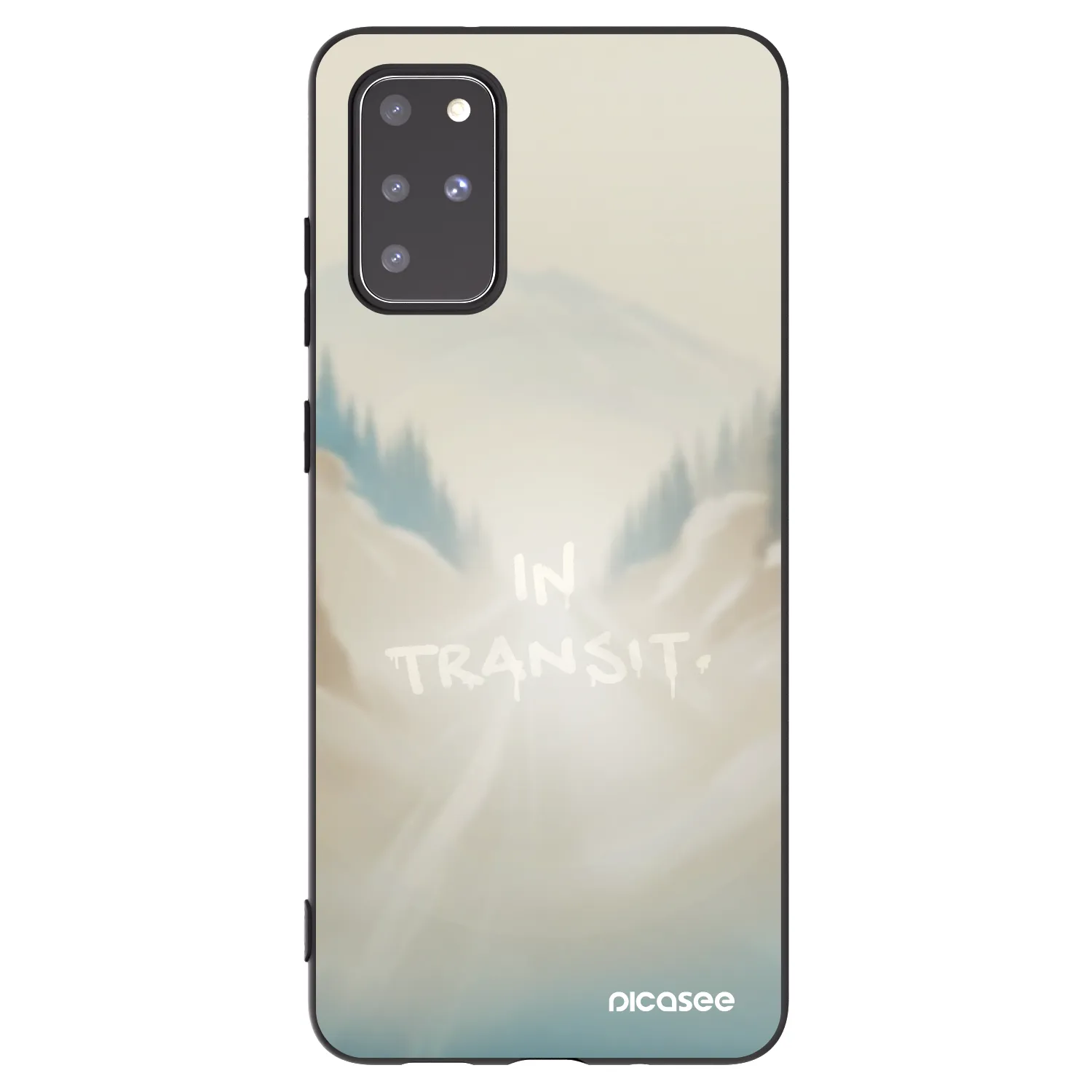Picasee silikonowe czarne etui na Samsung Galaxy S20+ G985F - IN TRANSIT