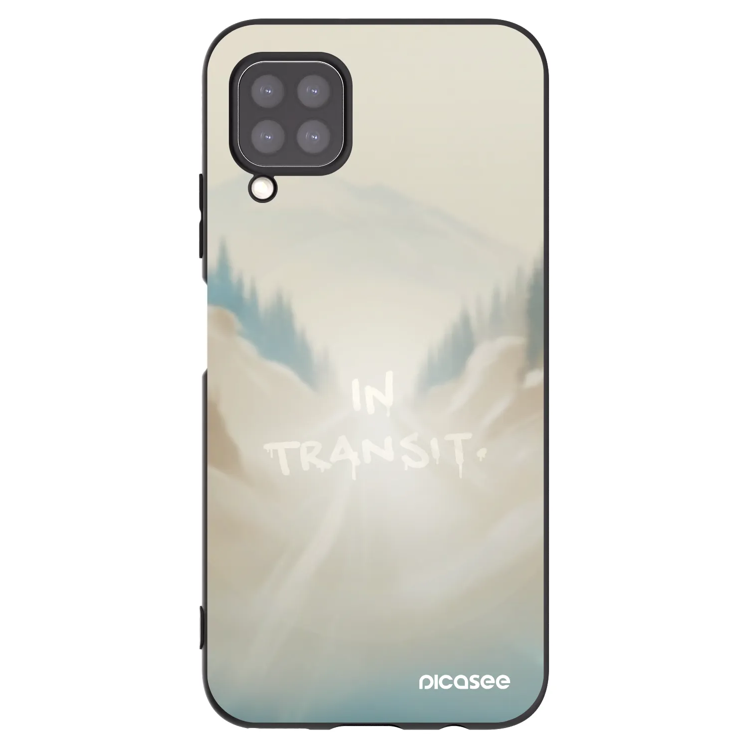 Picasee silikonowe czarne etui na Huawei P40 Lite - IN TRANSIT