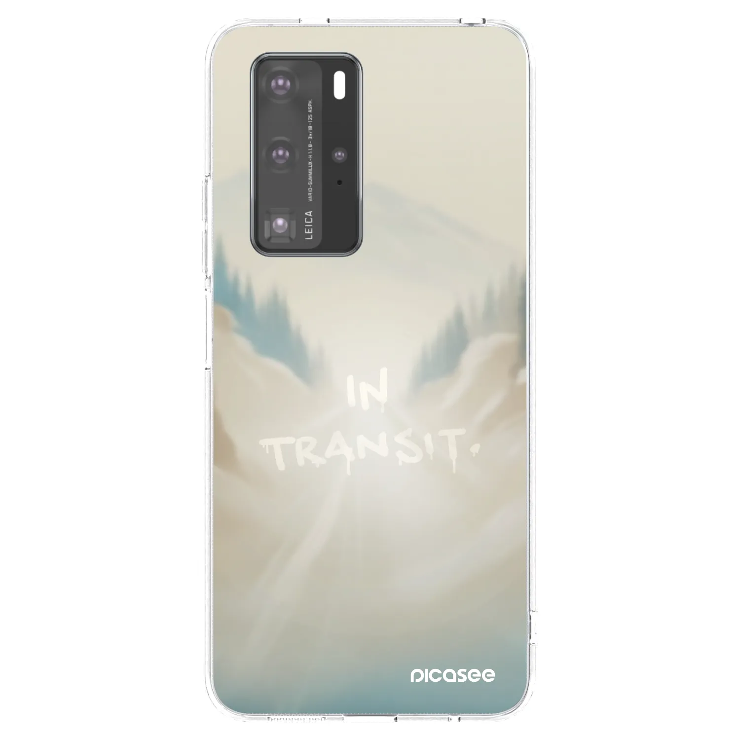 Picasee silikonowe przeźroczyste etui na Huawei P40 Pro - IN TRANSIT