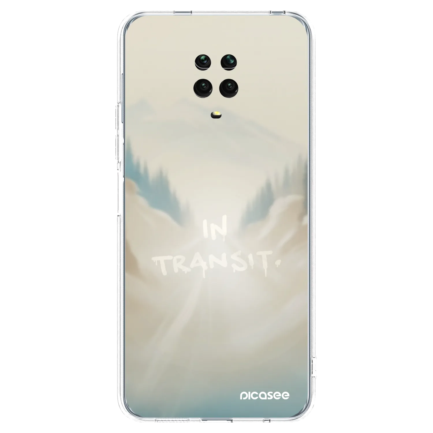 Picasee silikonowe przeźroczyste etui na Xiaomi Redmi Note 9 Pro - IN TRANSIT