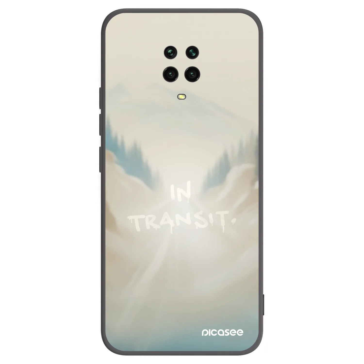 Picasee silikonowe czarne etui na Xiaomi Redmi Note 9 Pro - IN TRANSIT