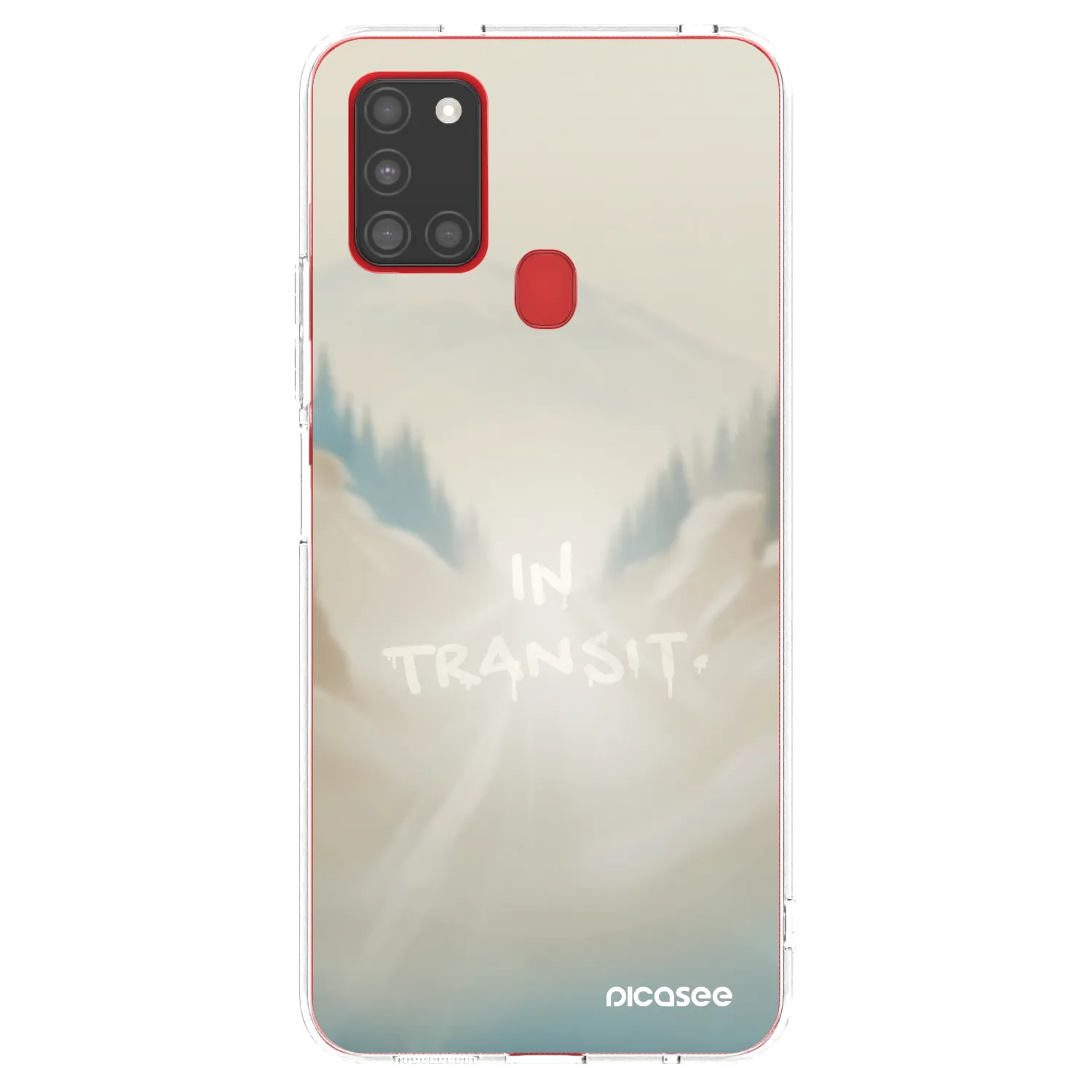 Picasee silikonowe przeźroczyste etui na Samsung Galaxy A21s - IN TRANSIT