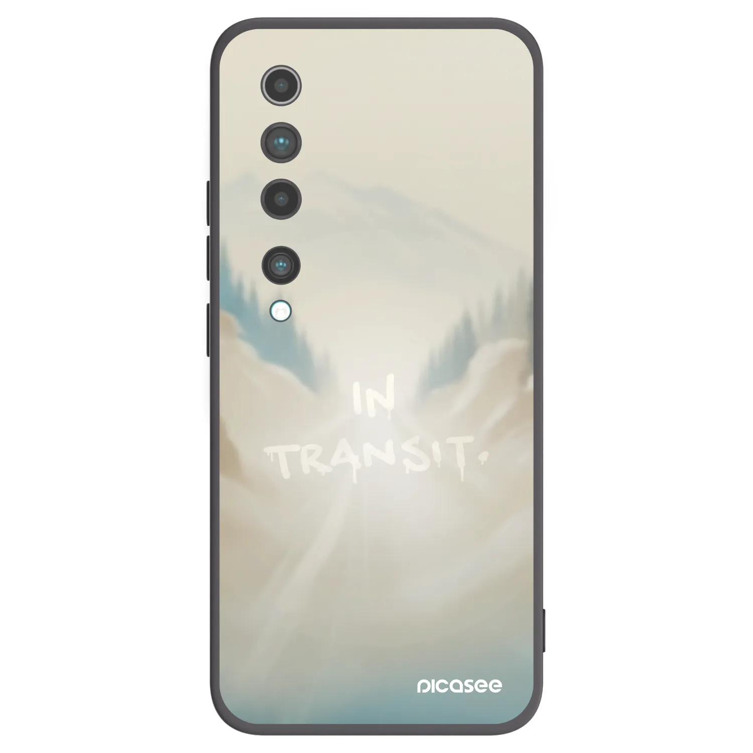 Picasee silikonowe czarne etui na Xiaomi Mi 10 - IN TRANSIT
