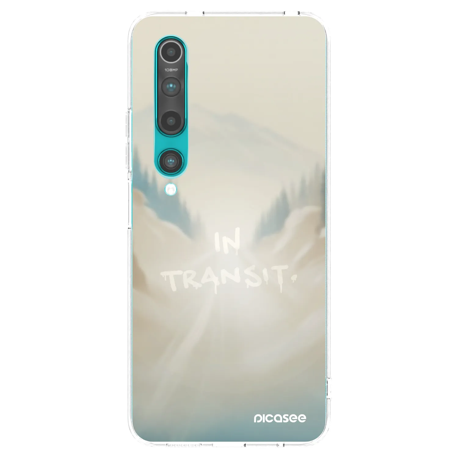 Picasee silikonowe przeźroczyste etui na Xiaomi Mi 10 - IN TRANSIT