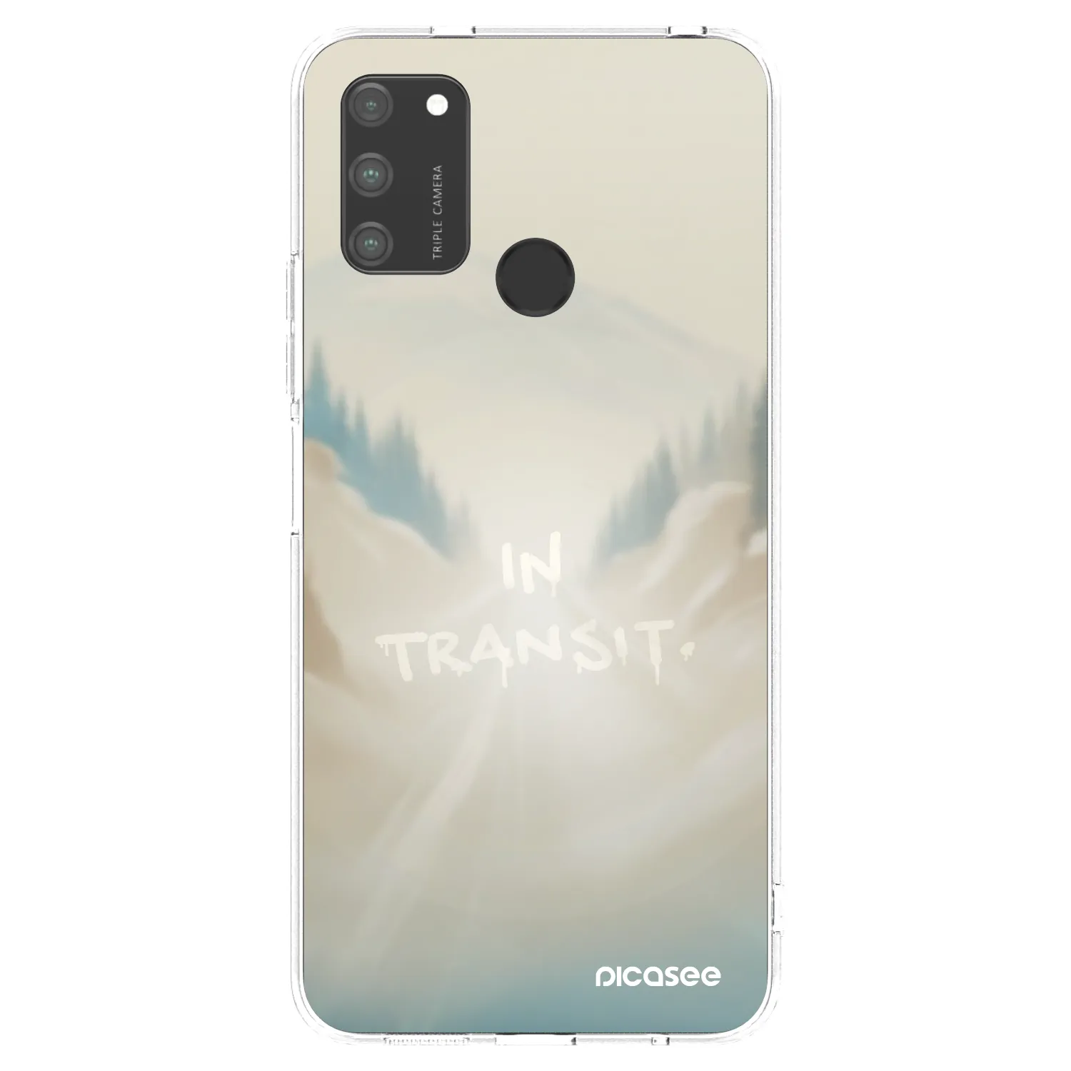Picasee silikonowe przeźroczyste etui na Honor 9A - IN TRANSIT
