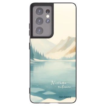 Picasee silikonowe czarne etui na Samsung Galaxy S21 Ultra 5G G998B - NOTHERN SILENCE