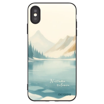 Picasee silikonowe czarne etui na Apple iPhone XS Max - NOTHERN SILENCE