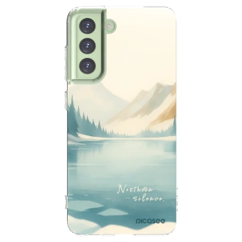 Picasee silikonowe przeźroczyste etui na Samsung Galaxy S21 FE 5G - NOTHERN SILENCE