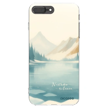 Picasee silikonowe przeźroczyste etui na Apple iPhone 7 Plus - NOTHERN SILENCE