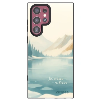 Picasee silikonowe czarne etui na Samsung Galaxy S22 Ultra 5G - NOTHERN SILENCE