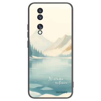 Picasee silikonowe czarne etui na Honor 70 - NOTHERN SILENCE