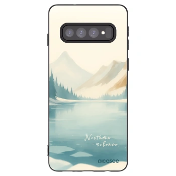 Picasee silikonowe czarne etui na Samsung Galaxy S10 G973 - NOTHERN SILENCE