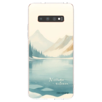 Picasee silikonowe przeźroczyste etui na Samsung Galaxy S10 Plus G975 - NOTHERN SILENCE