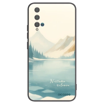 Picasee silikonowe czarne etui na Huawei Nova 5T - NOTHERN SILENCE