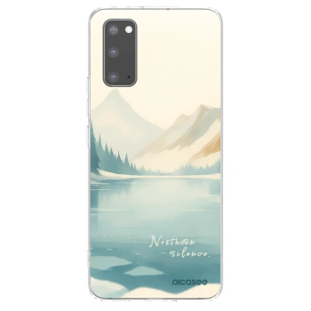 Picasee silikonowe przeźroczyste etui na Samsung Galaxy S20 G980F - NOTHERN SILENCE
