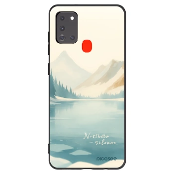 Picasee silikonowe czarne etui na Samsung Galaxy A21s - NOTHERN SILENCE