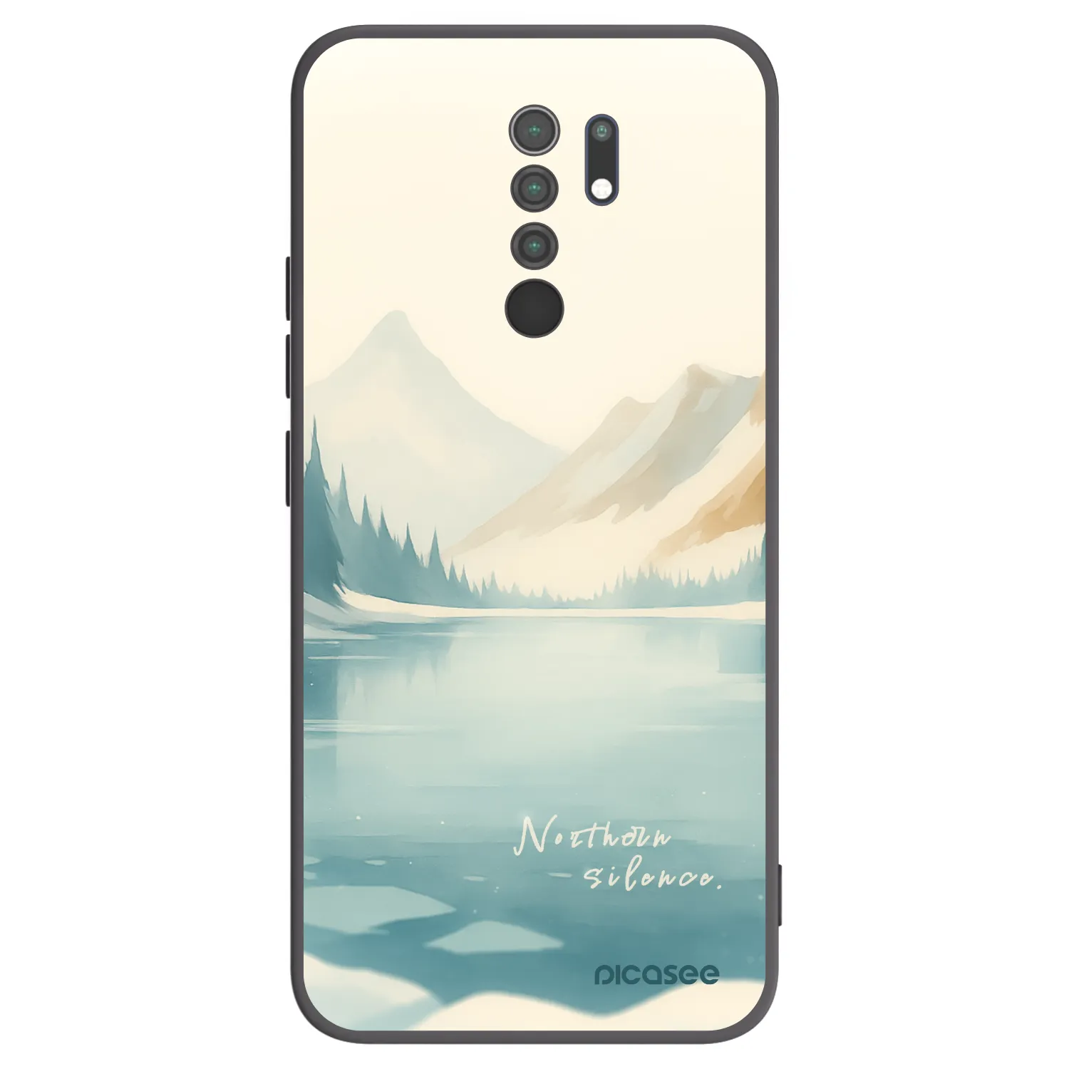 Picasee silikonowe czarne etui na Xiaomi Redmi 9 - NOTHERN SILENCE
