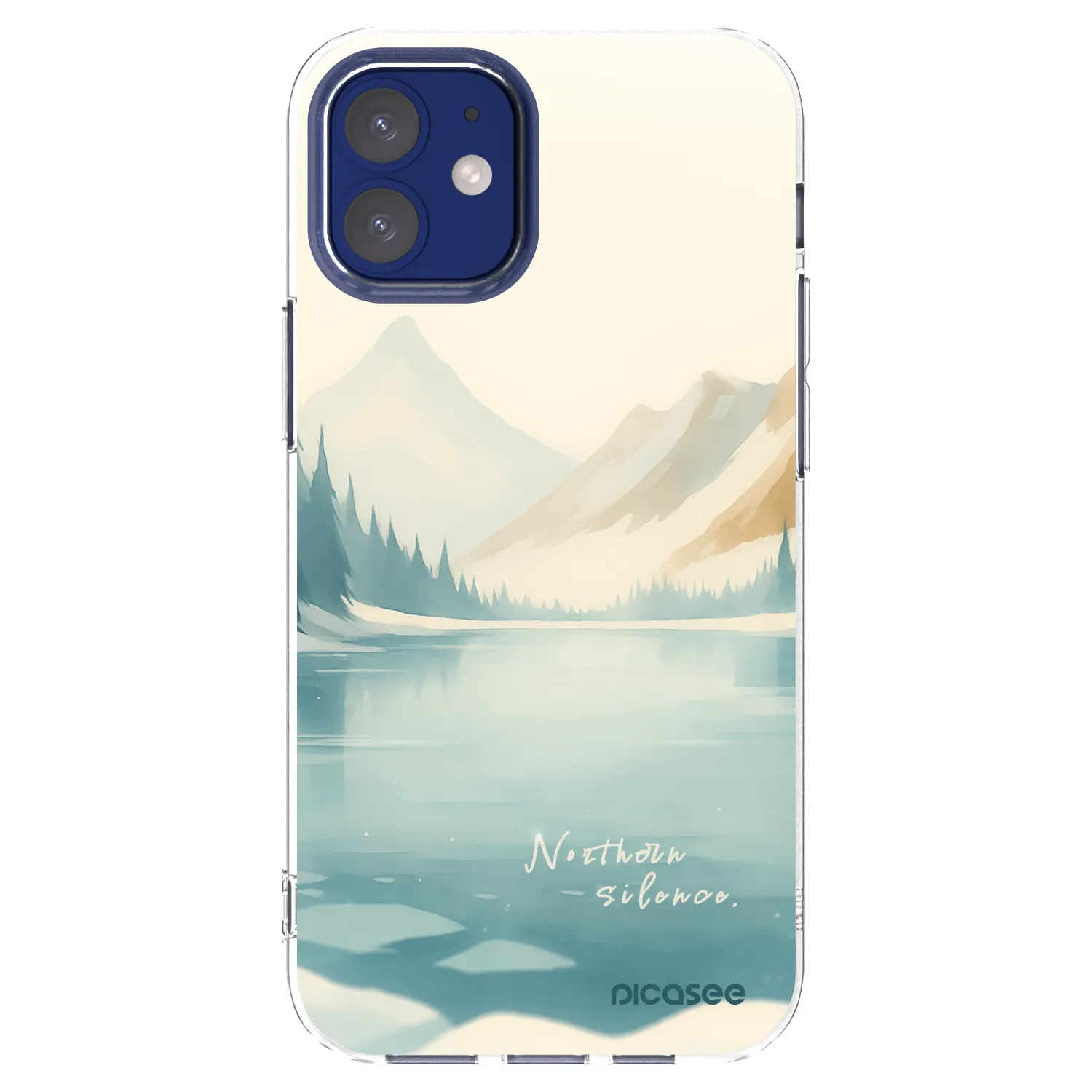 Picasee silikonowe przeźroczyste etui na Apple iPhone 12 mini - NOTHERN SILENCE