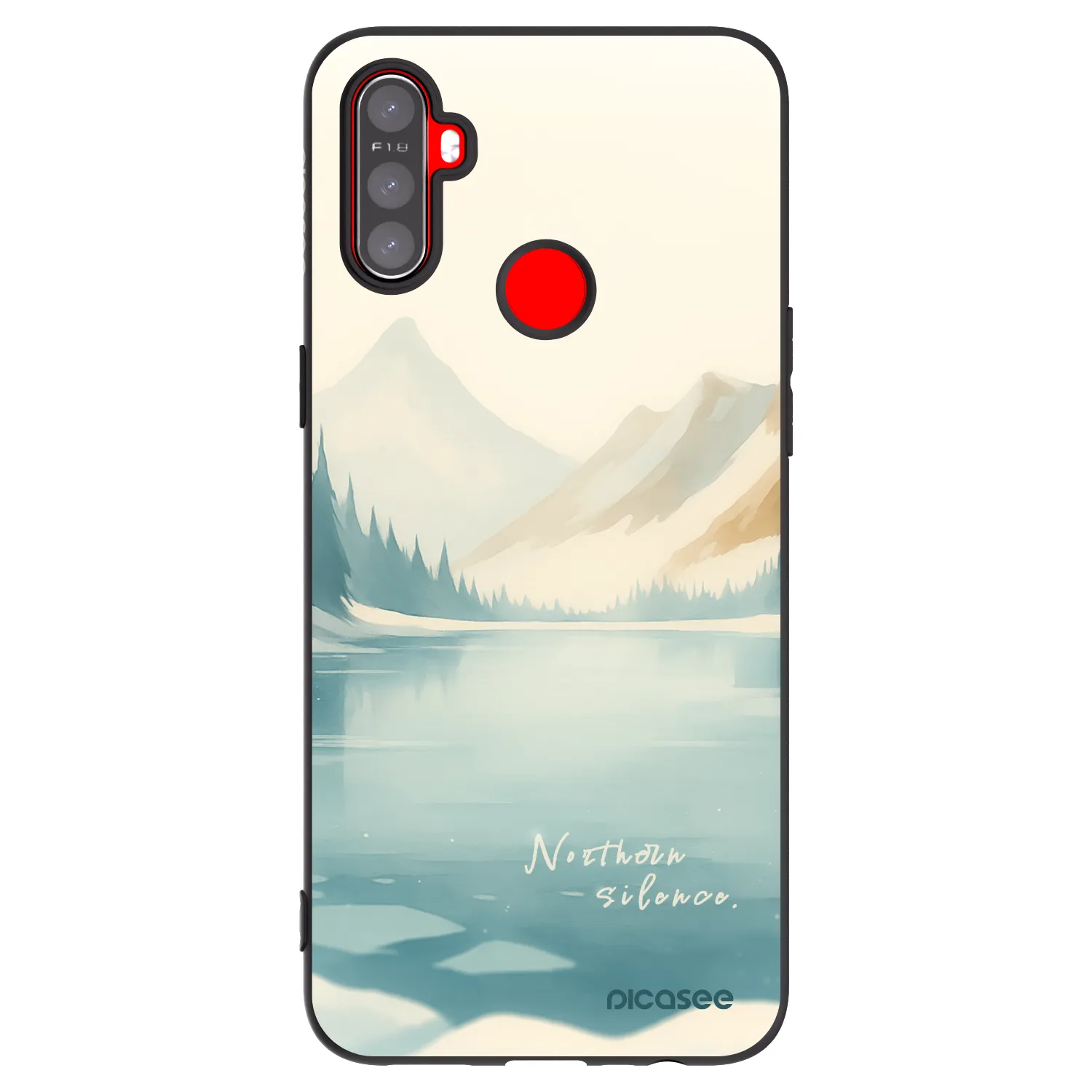 Picasee silikonowe czarne etui na Realme C3 - NOTHERN SILENCE