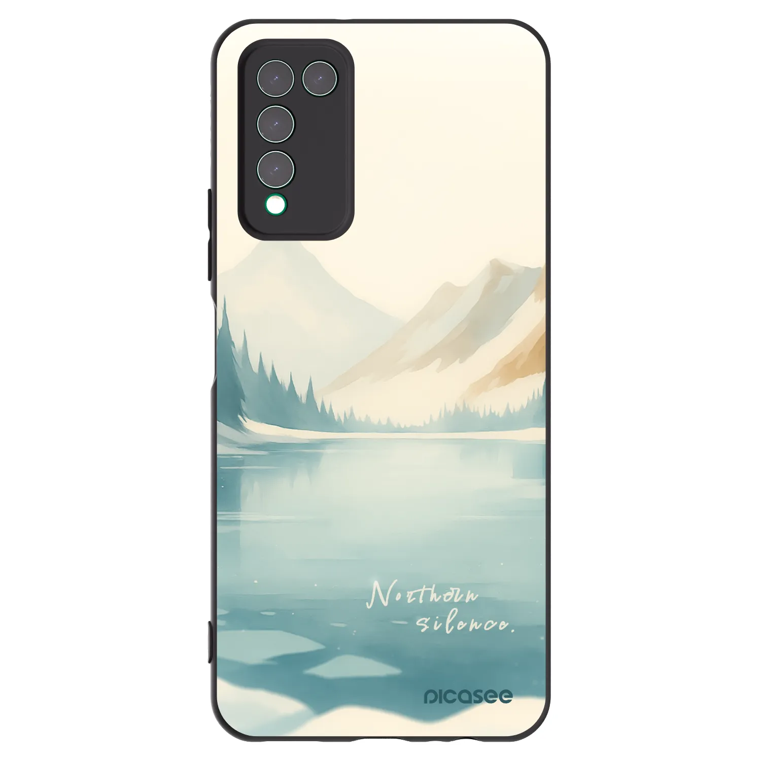 Picasee silikonowe czarne etui na Honor 10X Lite - NOTHERN SILENCE