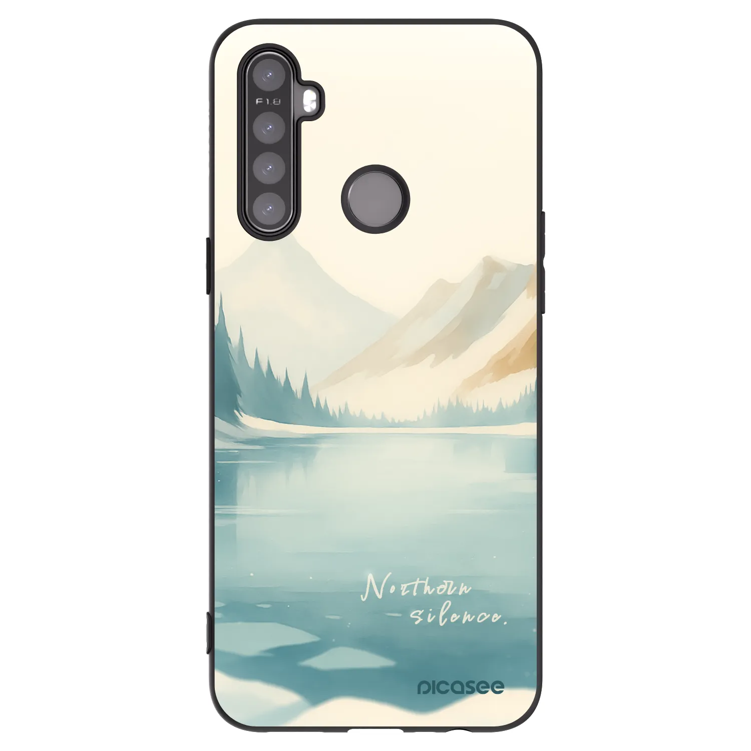 Picasee silikonowe czarne etui na Realme 6i - NOTHERN SILENCE