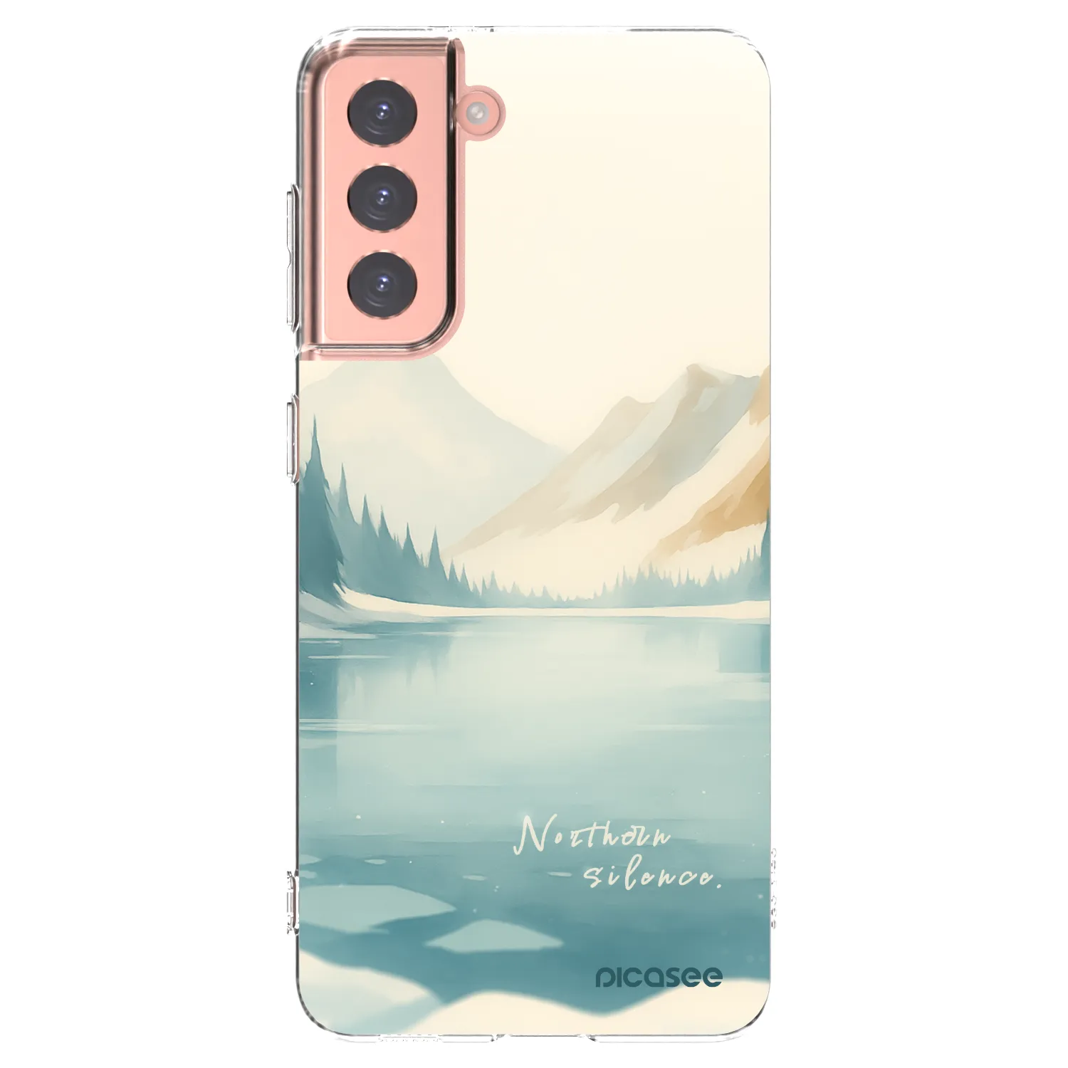 Picasee silikonowe przeźroczyste etui na Samsung Galaxy S21 5G G991B - NOTHERN SILENCE