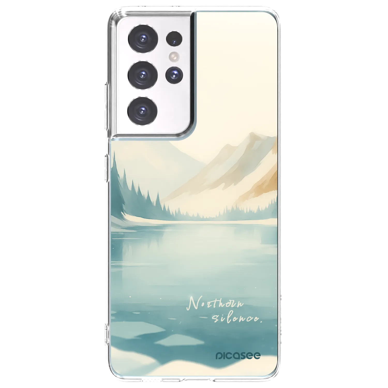 Picasee silikonowe przeźroczyste etui na Samsung Galaxy S21 Ultra 5G G998B - NOTHERN SILENCE