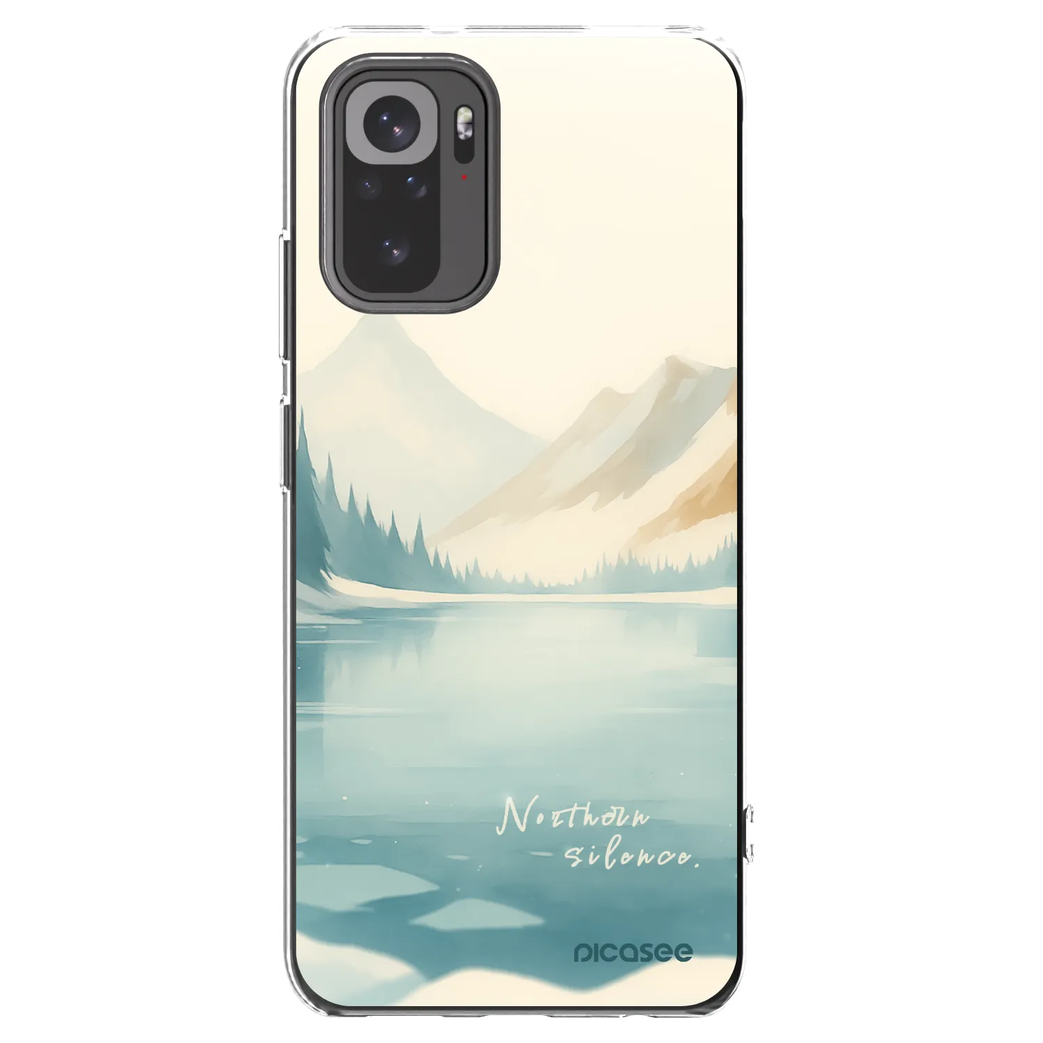 Picasee silikonowe przeźroczyste etui na Xiaomi Redmi Note 10 - NOTHERN SILENCE