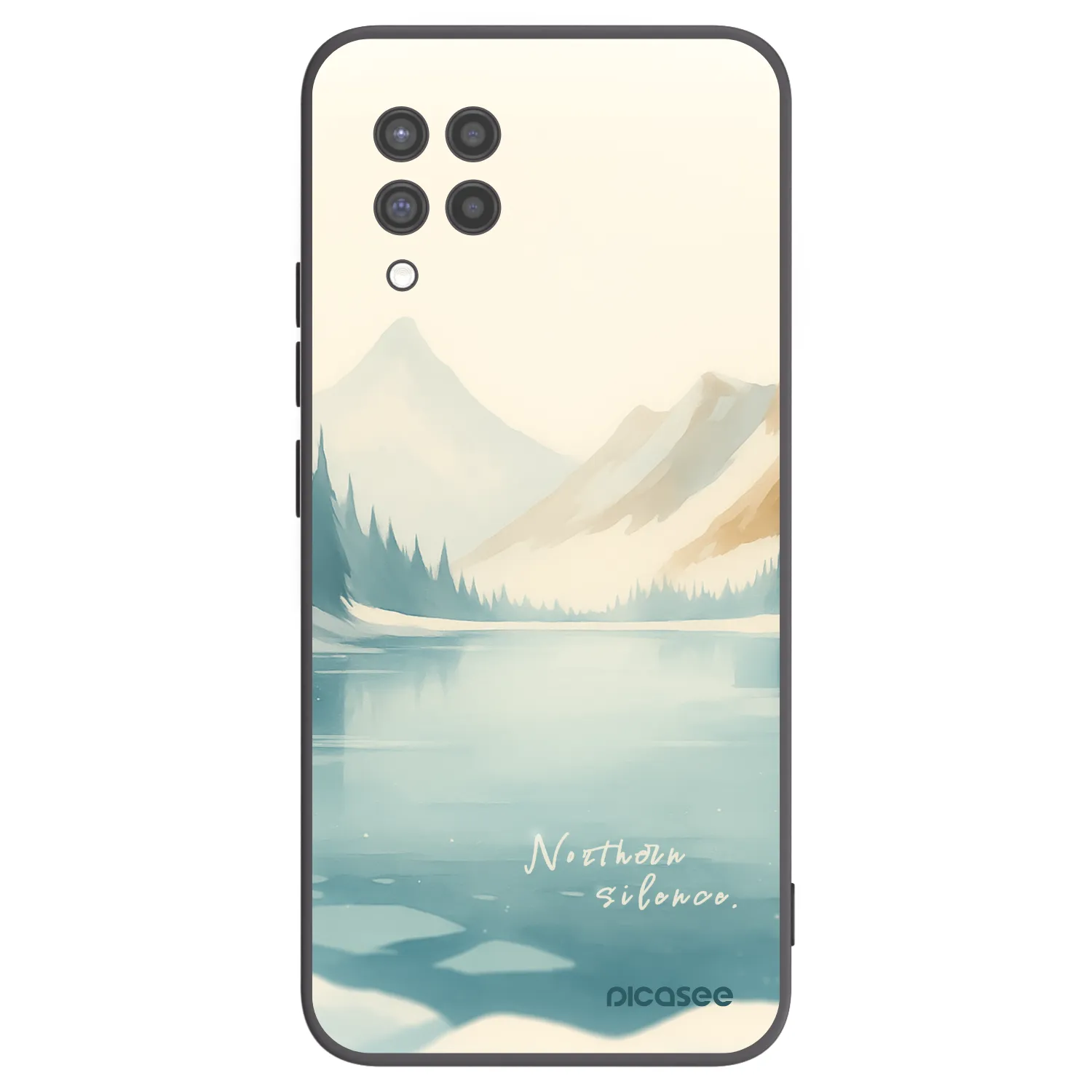 Picasee silikonowe czarne etui na Samsung Galaxy A42 A426B - NOTHERN SILENCE