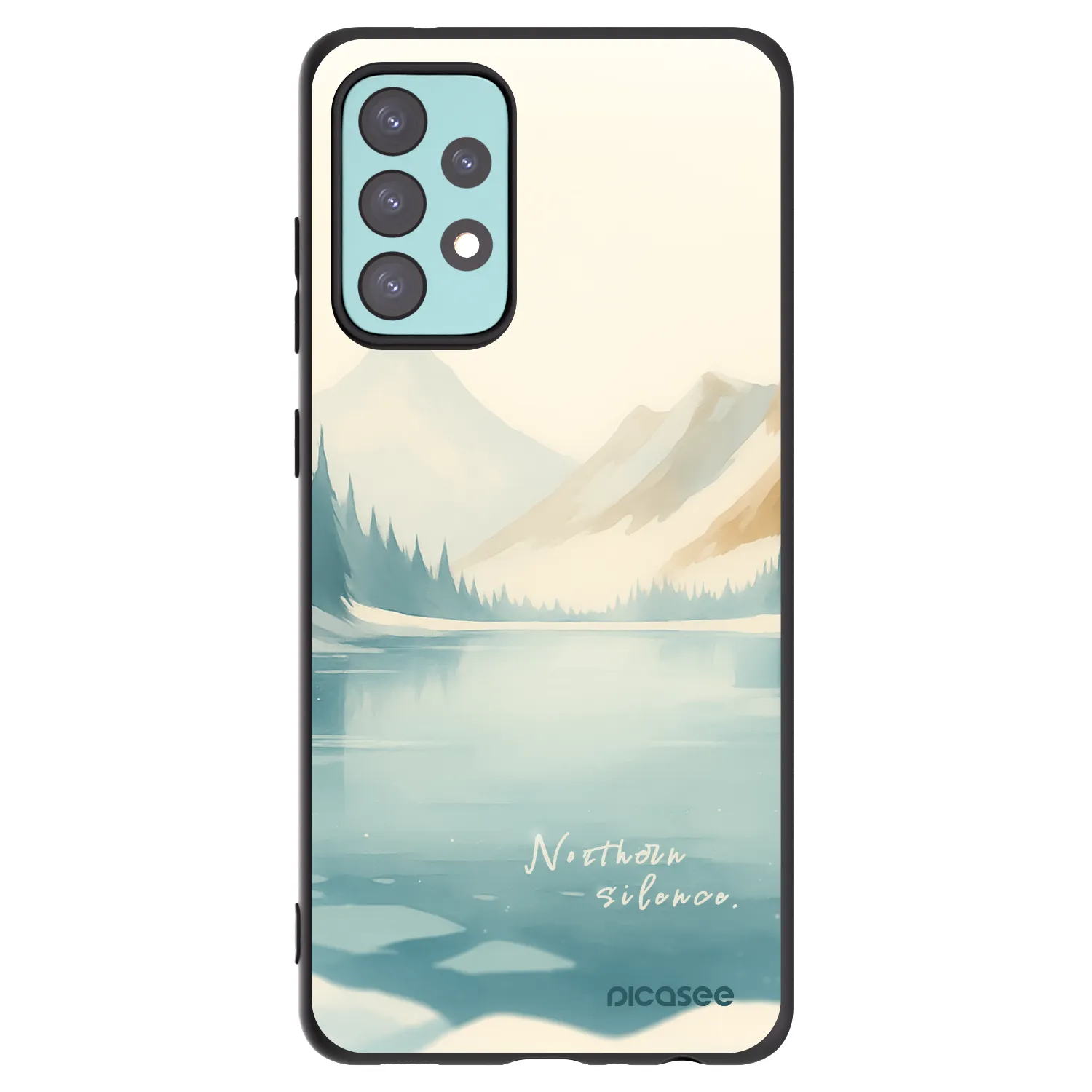 Picasee silikonowe czarne etui na Samsung Galaxy A72 A725F - NOTHERN SILENCE