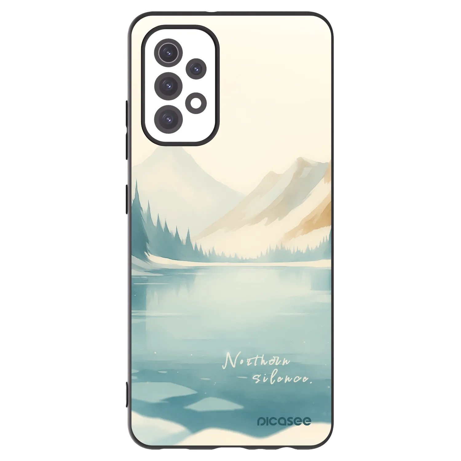 Picasee silikonowe czarne etui na Samsung Galaxy A32 5G A326B - NOTHERN SILENCE