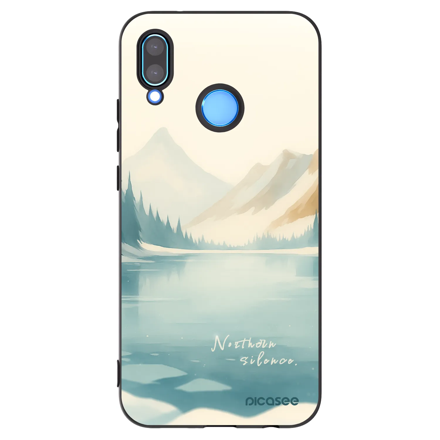 Picasee silikonowe czarne etui na Huawei P20 Lite - NOTHERN SILENCE