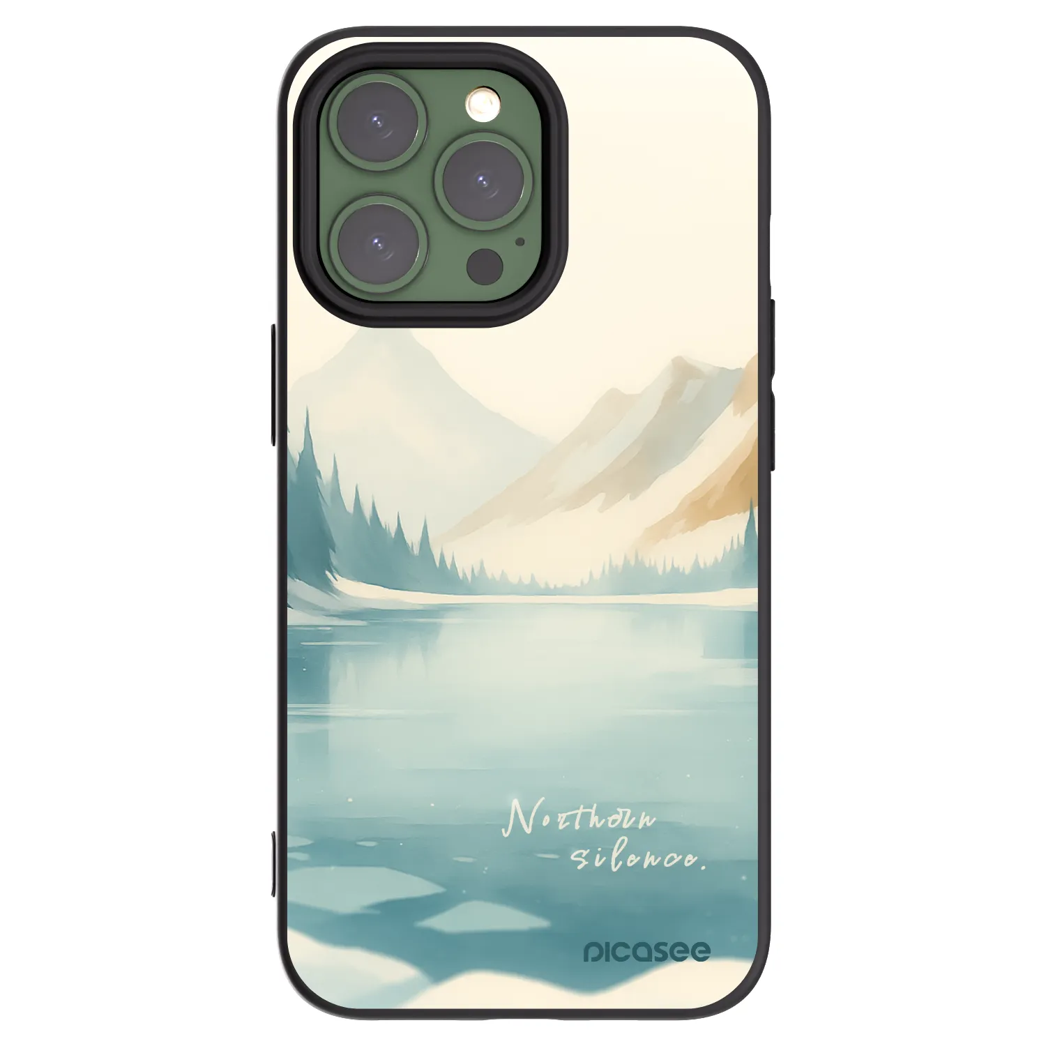 Picasee silikonowe czarne etui na Apple iPhone 13 Pro - NOTHERN SILENCE