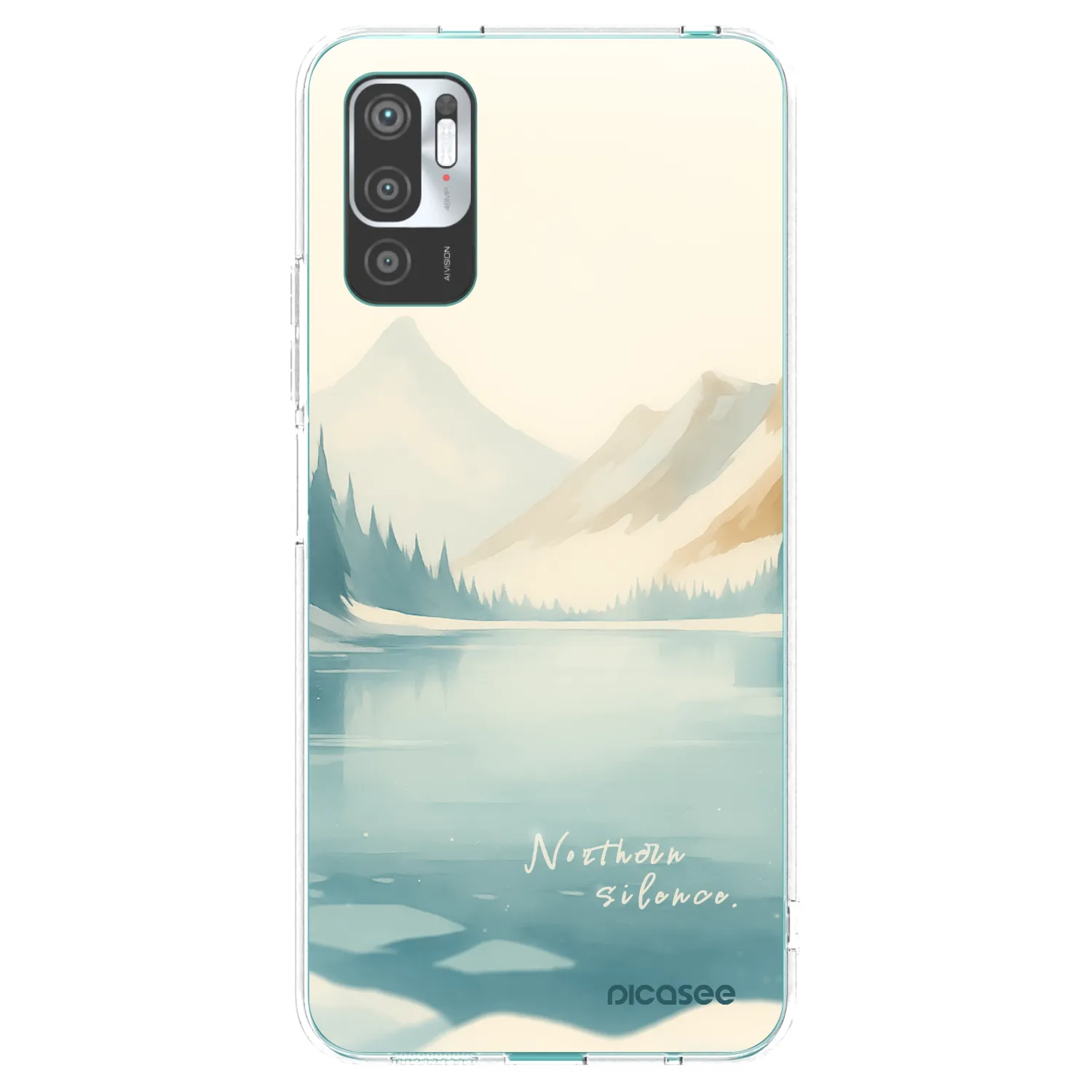Picasee silikonowe przeźroczyste etui na Xiaomi Redmi Note 10 5G - NOTHERN SILENCE