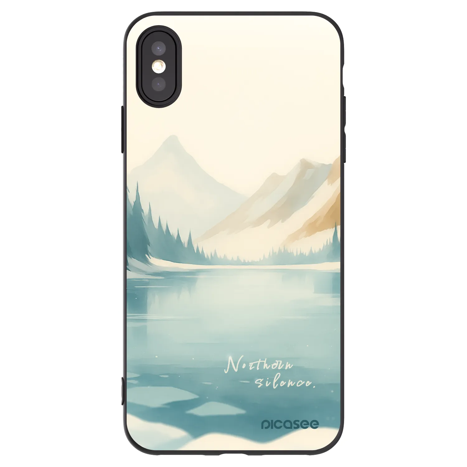 Picasee silikonowe czarne etui na Apple iPhone XS Max - NOTHERN SILENCE