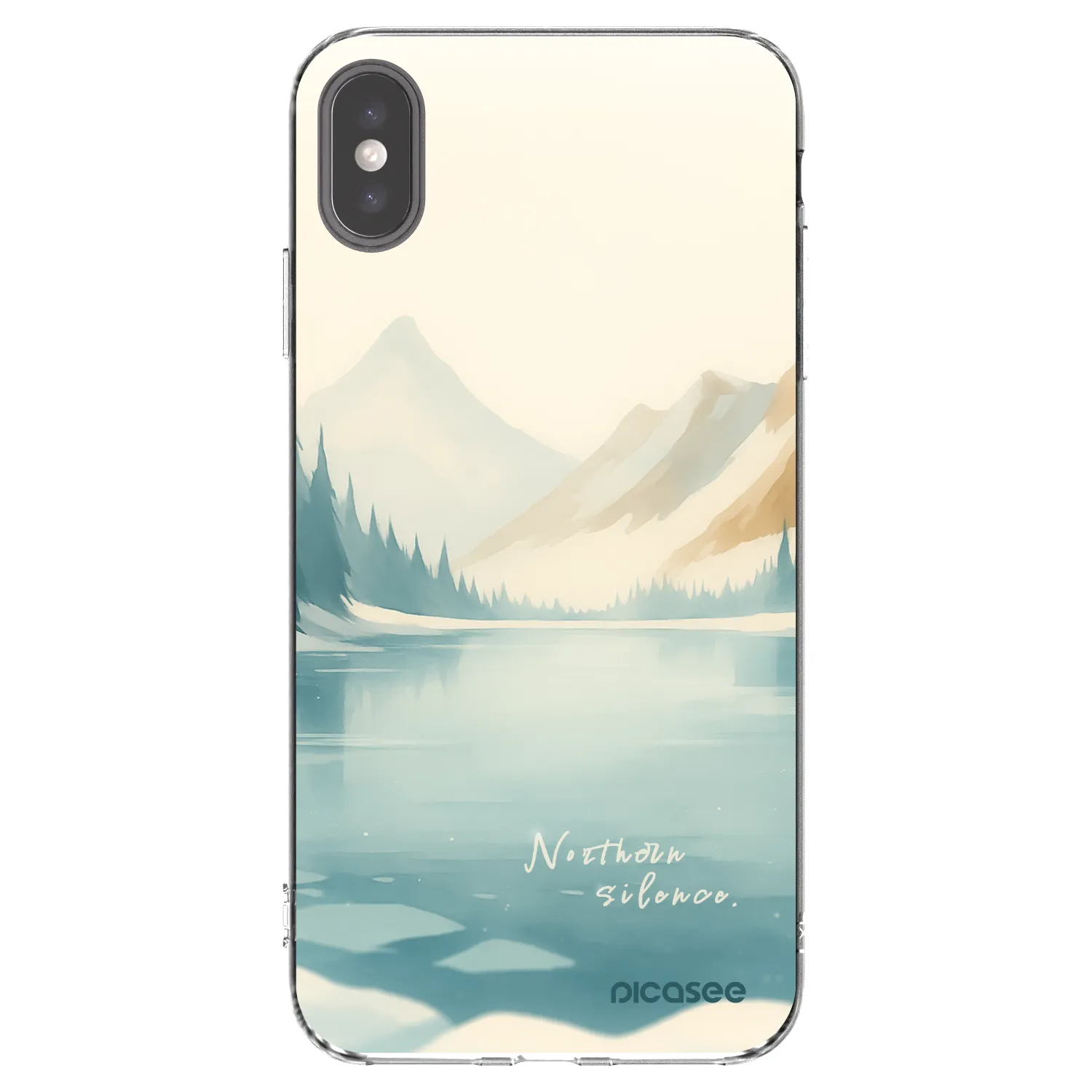 Picasee silikonowe przeźroczyste etui na Apple iPhone XS Max - NOTHERN SILENCE