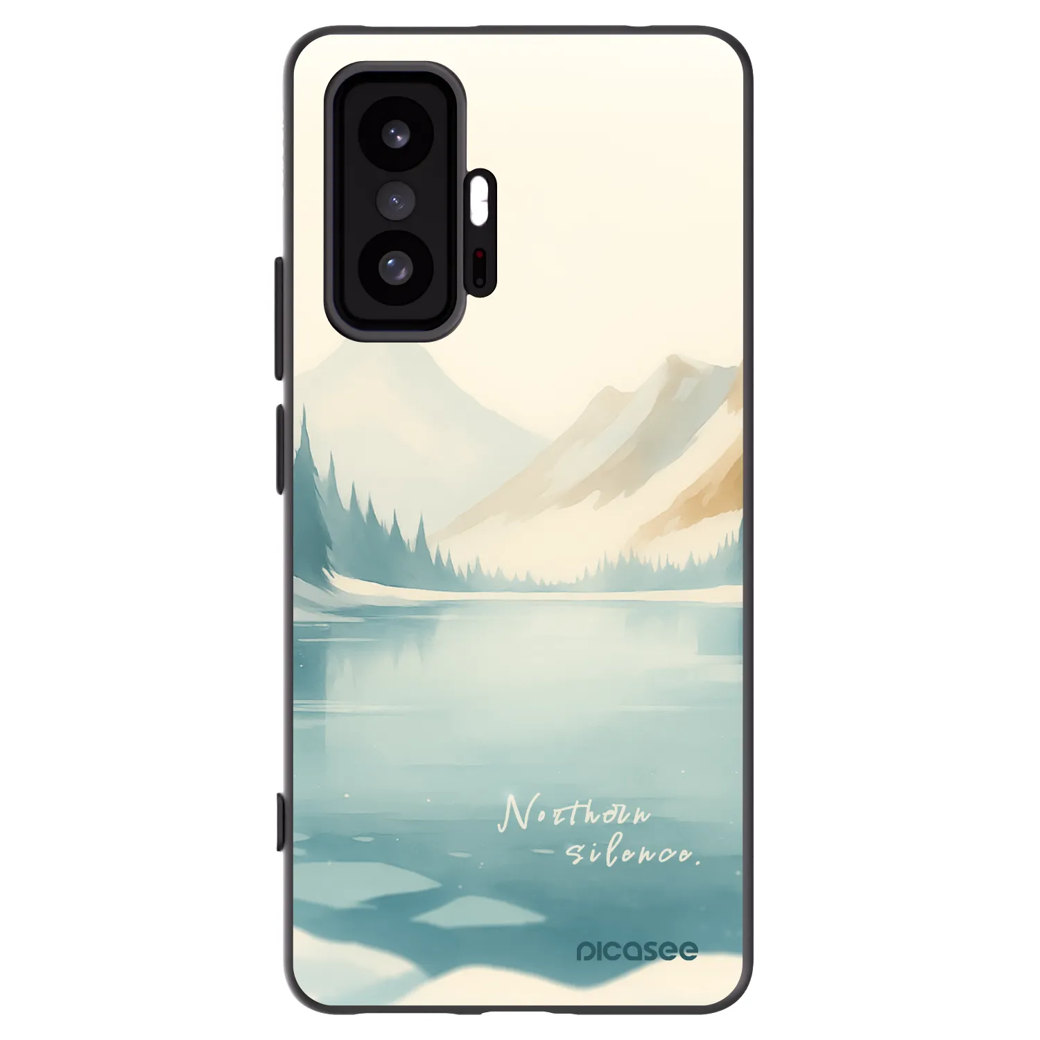 Picasee silikonowe czarne etui na Xiaomi 11T Pro - NOTHERN SILENCE