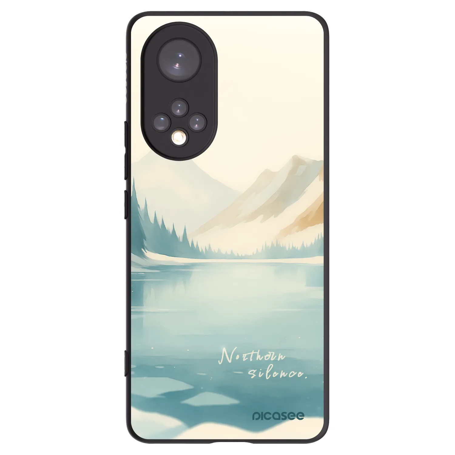 Picasee silikonowe czarne etui na Honor 50 5G - NOTHERN SILENCE