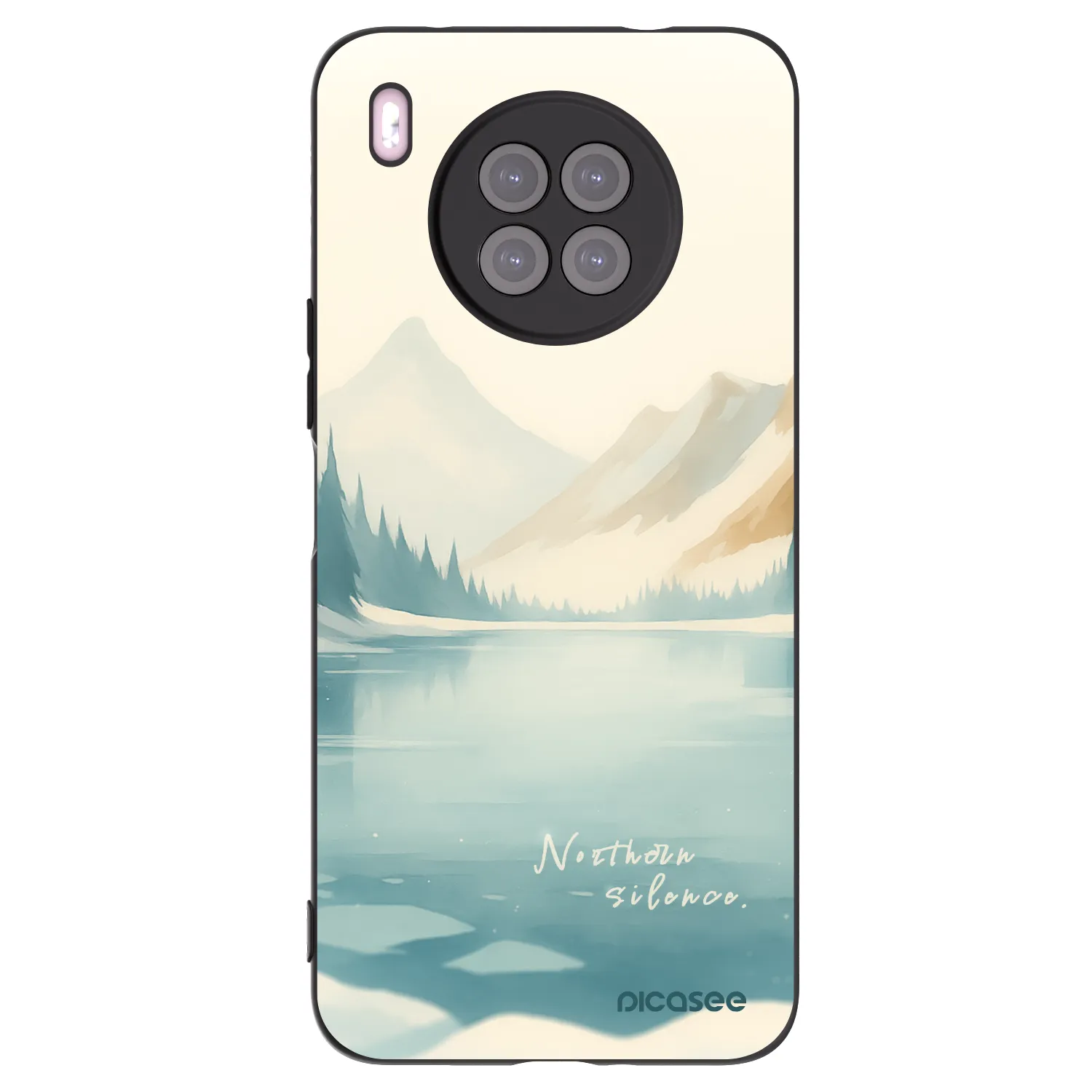 Picasee silikonowe czarne etui na Huawei Nova 8i - NOTHERN SILENCE