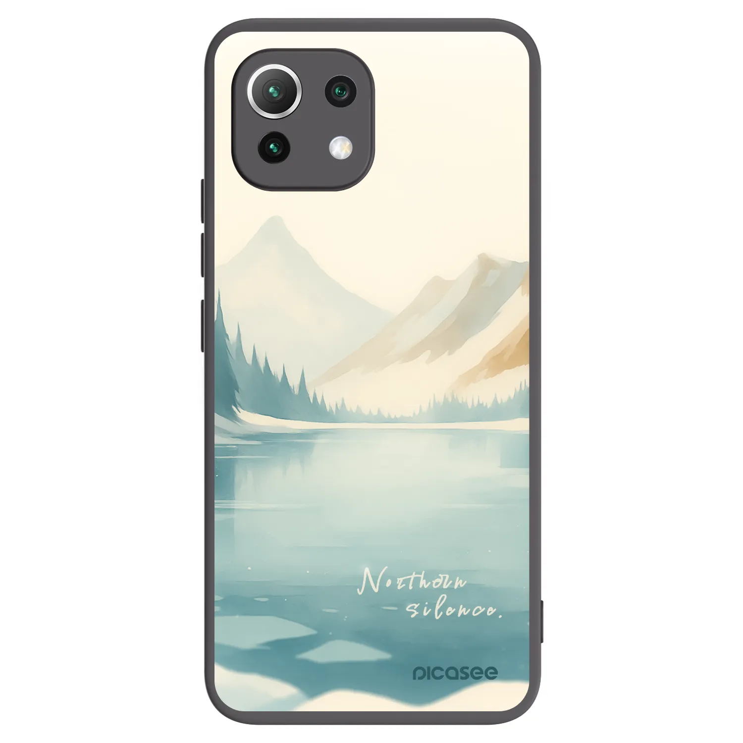Picasee silikonowe czarne etui na Xiaomi 11 Lite 5G NE - NOTHERN SILENCE