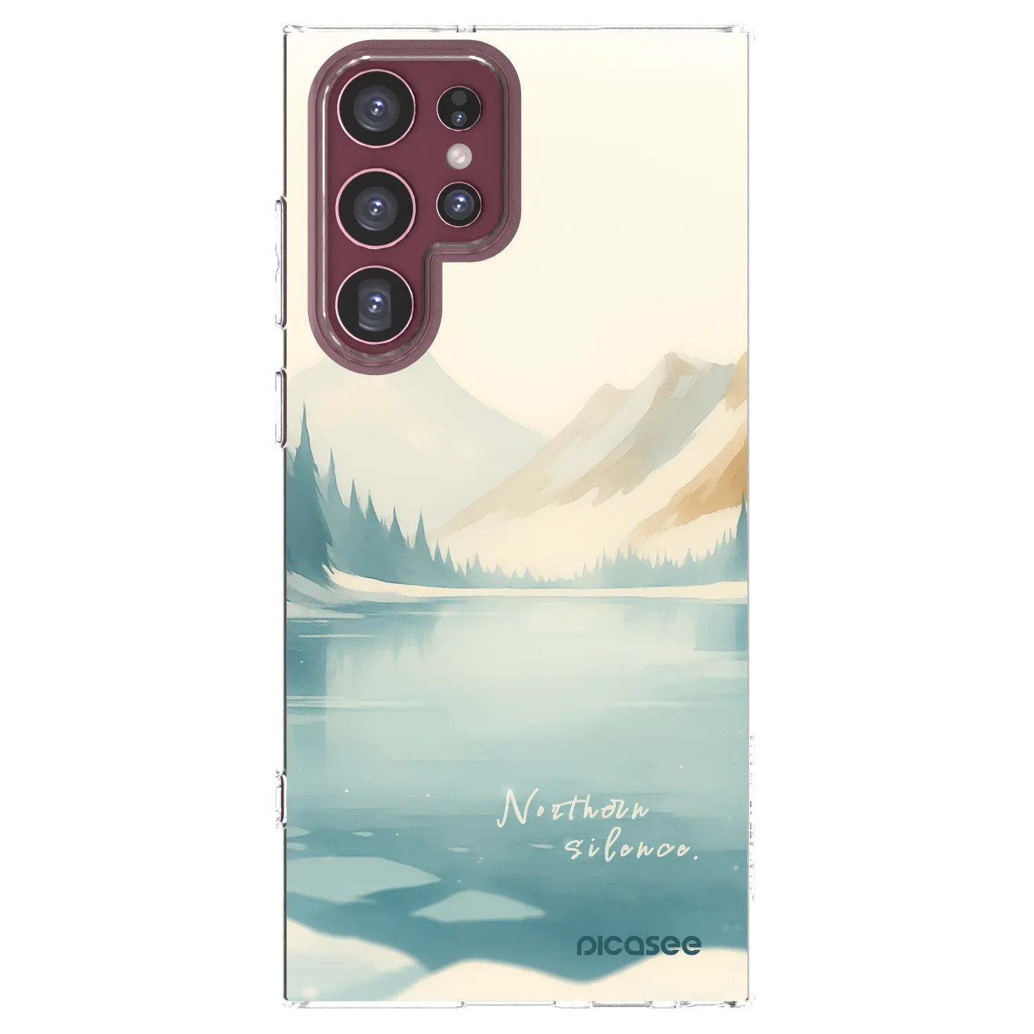 Picasee silikonowe przeźroczyste etui na Samsung Galaxy S22 Ultra 5G - NOTHERN SILENCE