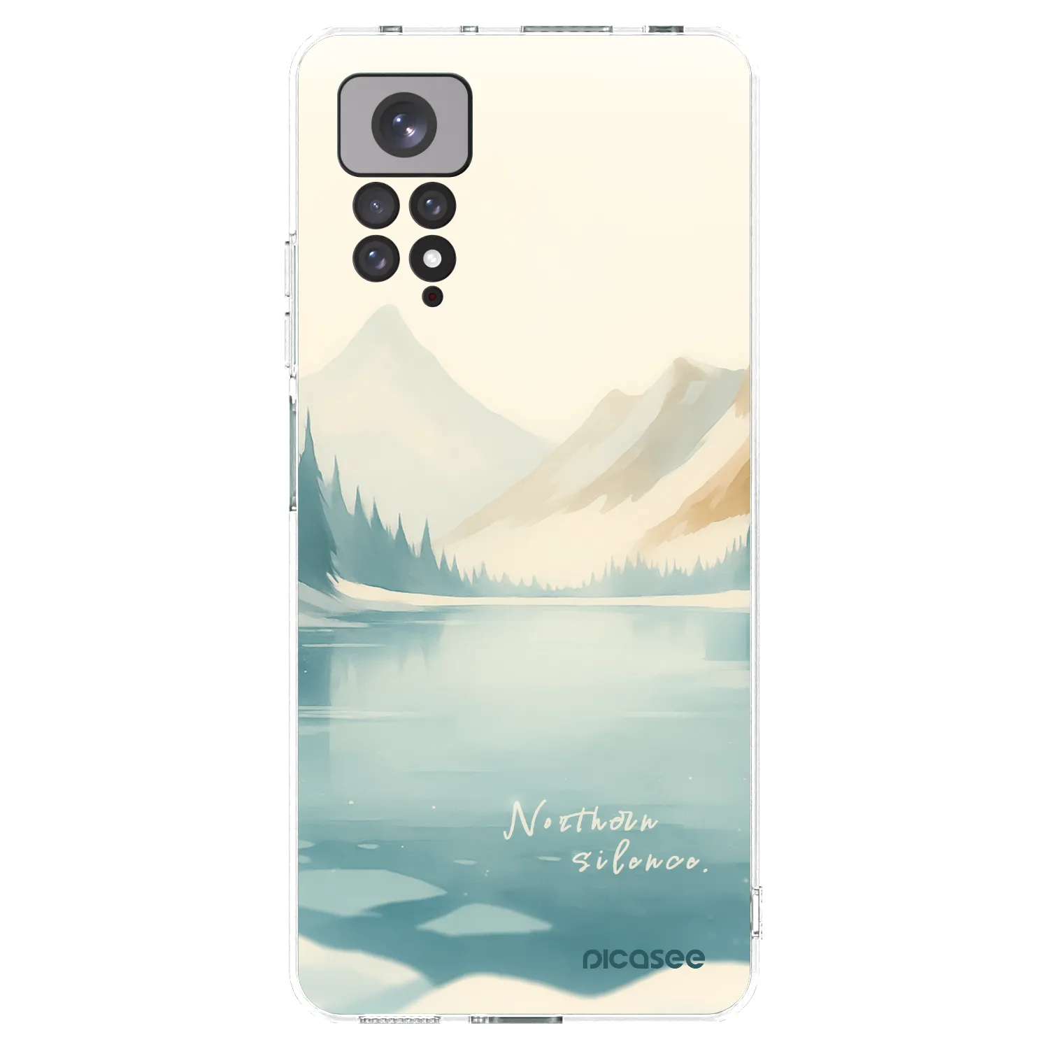 Picasee silikonowe przeźroczyste etui na Xiaomi Redmi Note 11S 4G - NOTHERN SILENCE